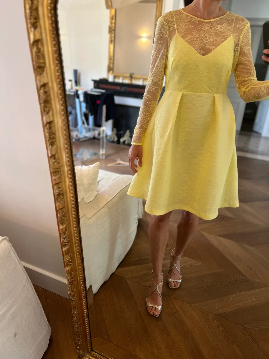 Robe Sandro patineuse jaune – Image 6