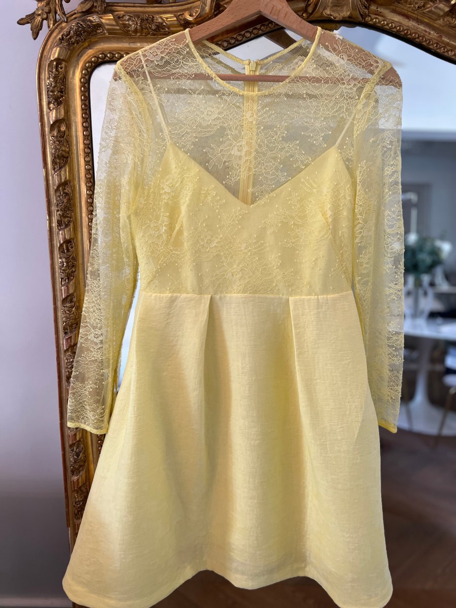 Robe Sandro patineuse jaune – Image 8