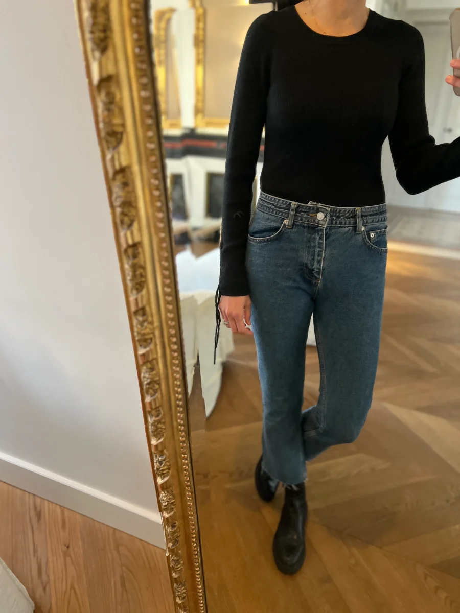 Pull fin en laine Sandro Noir – Image 4