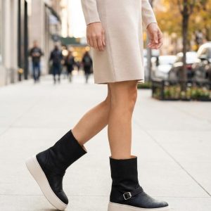 Boots femme  – LOLY15 NUBUK NOIR