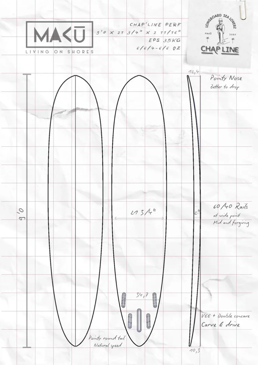 EPOXY Longboard Chap'line Performance 9'0" – Image 5