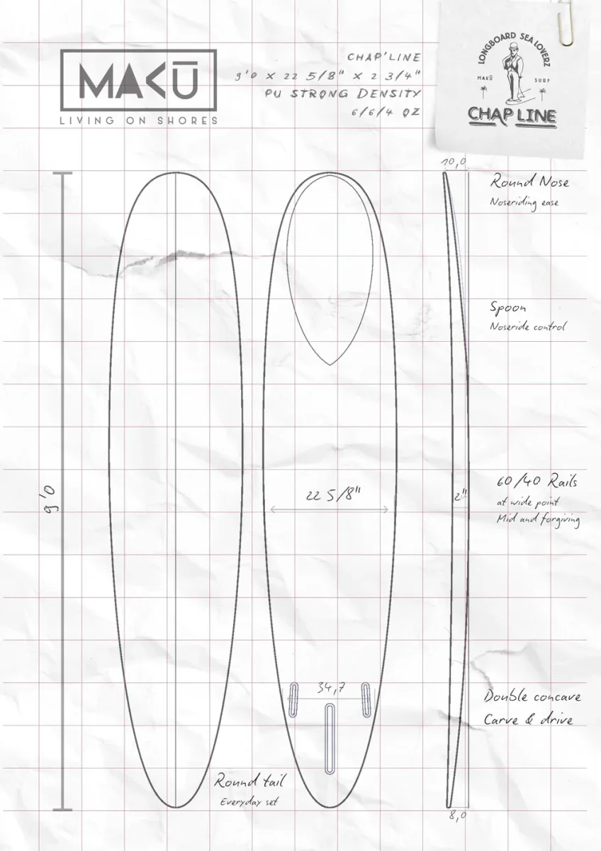 MAKU Surf Longboard Chap’line – Image 4