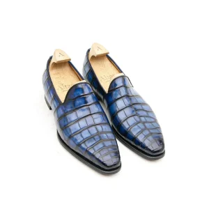 Mocassin Wholecut en Crocodile