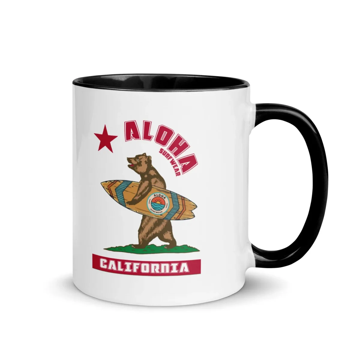 Aloha California Bear Surf Mug