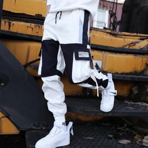 Pantalon techwear blanc