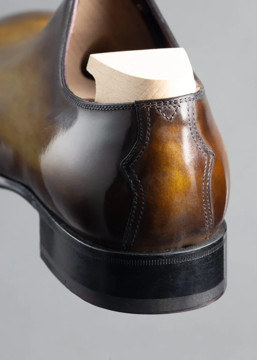 Slip-on Phantom en cuir de veau patiné marron gold – Image 7