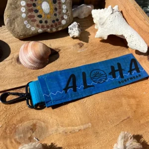 Porte clés en aile de kitesurf recyclé Bleu 🇫🇷