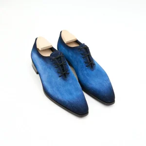 Richelieu Le One Cut 2 Veau Velours Ice Blue