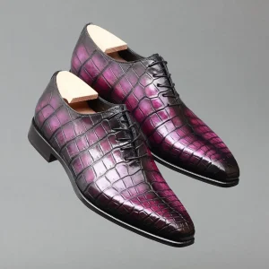 Richelieu le One Cut EX en cuir de crocodile