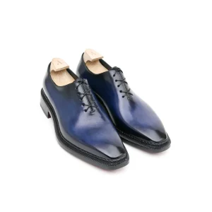 Richelieu Le Roc cousu Norvégien Patine Bleu Nuit