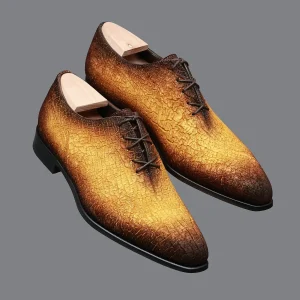 Richelieu le One Cut en cuir d’hippopotame