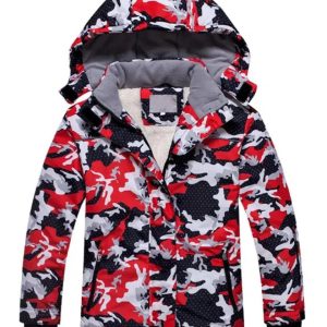 Blouson de ski pour garçon avec motifs camouflage