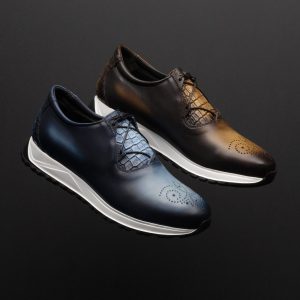 Sneaker Casanova en cuir de veau et crocodile