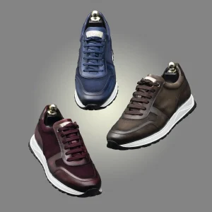 Sneaker City II Bi-matière Veau et Veau Velours