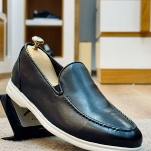Mocassins en cuir – TE11 NOIR CRUST