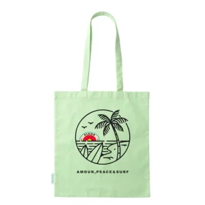 Tote Bag Vert “Amour Surf”