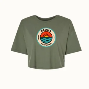 Tshirt Femme Crop Top Aloha