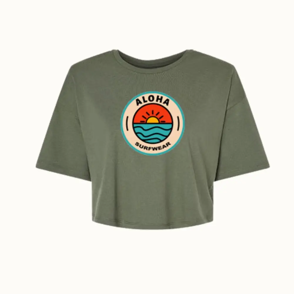 Tshirt Femme Crop Top Aloha – Image 2