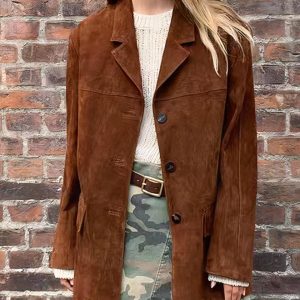 Blouson femme vintage en daim