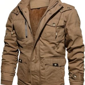 Blouson fourré et décontracté à capuche
