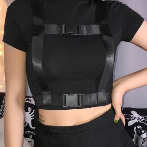 Crop top techwear pour femme