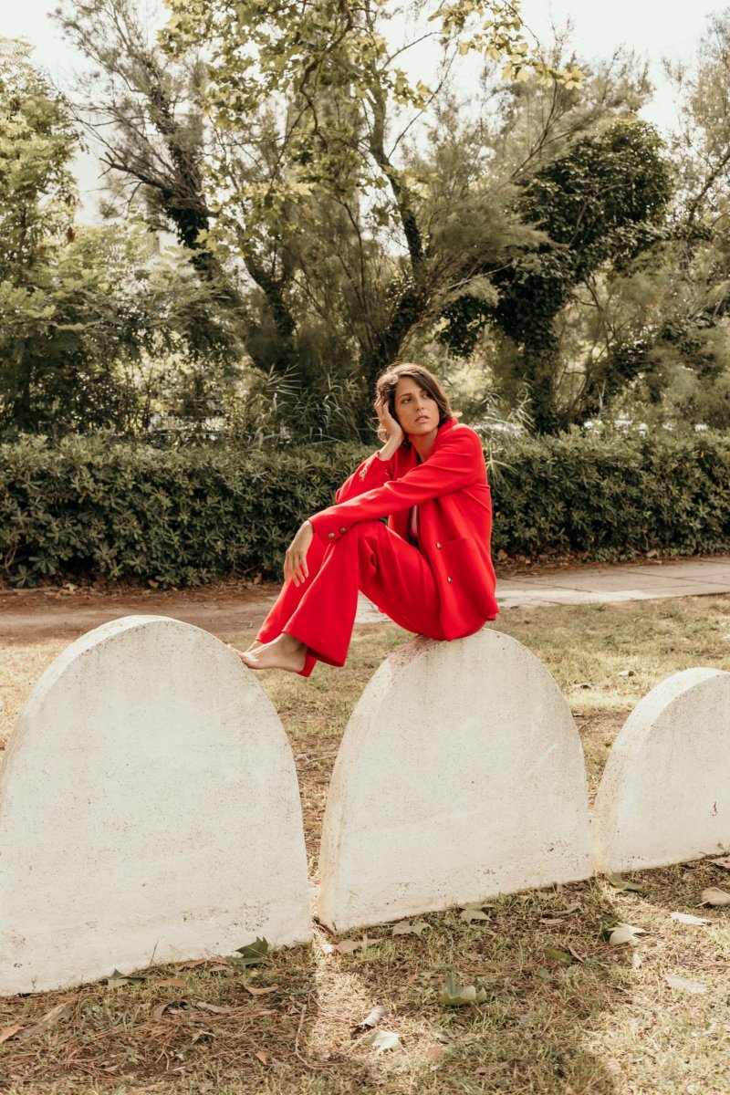 Veste blazer femme rouge Swan – Image 6