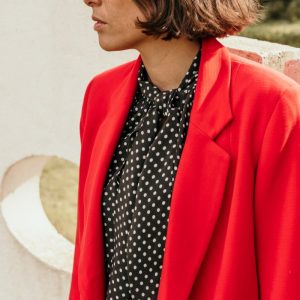 Veste blazer femme rouge Swan