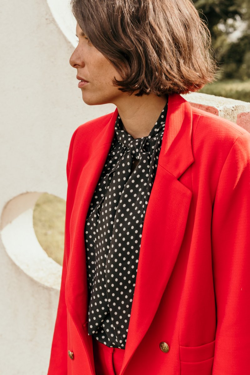 Veste blazer femme rouge Swan