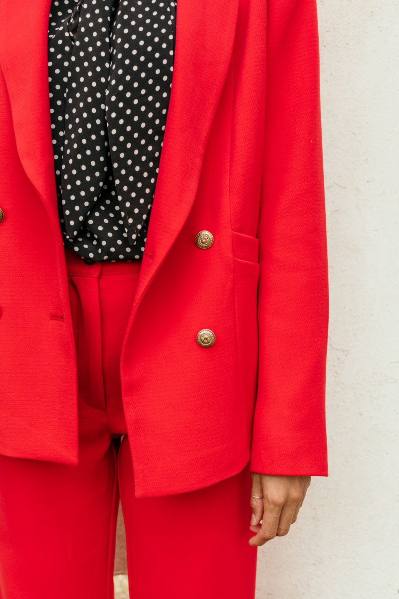Veste blazer femme rouge Swan – Image 4