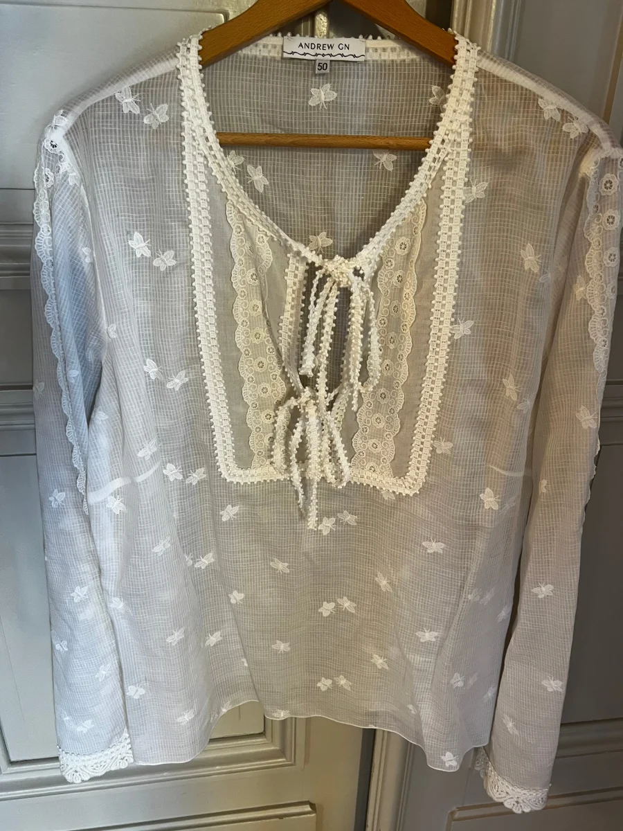 Blouse Andrew Gn blanche – Image 2