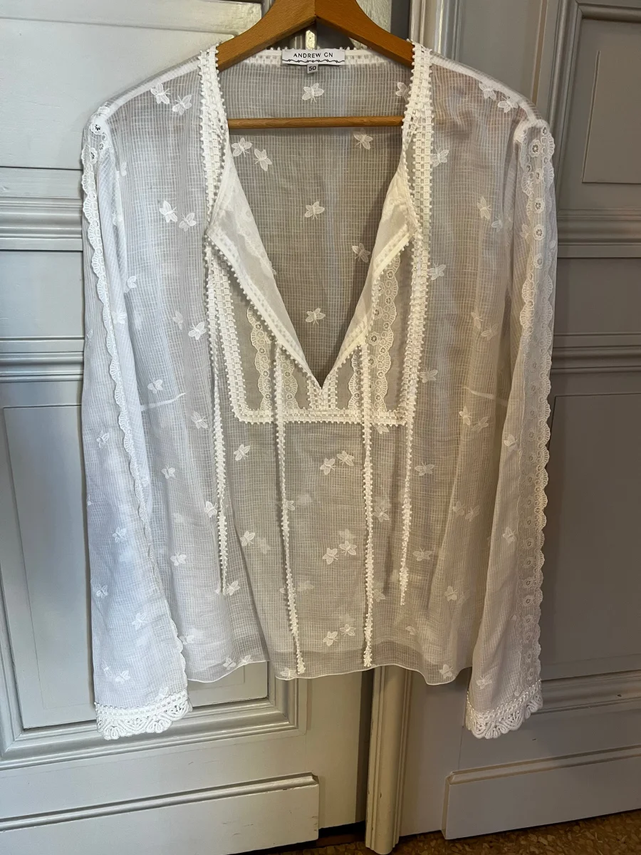 Blouse Andrew Gn blanche – Image 3