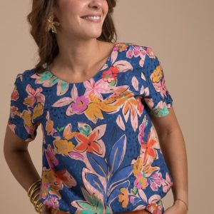 Amandine Blouse femme à manches courtes en viscose écovero made-in-France