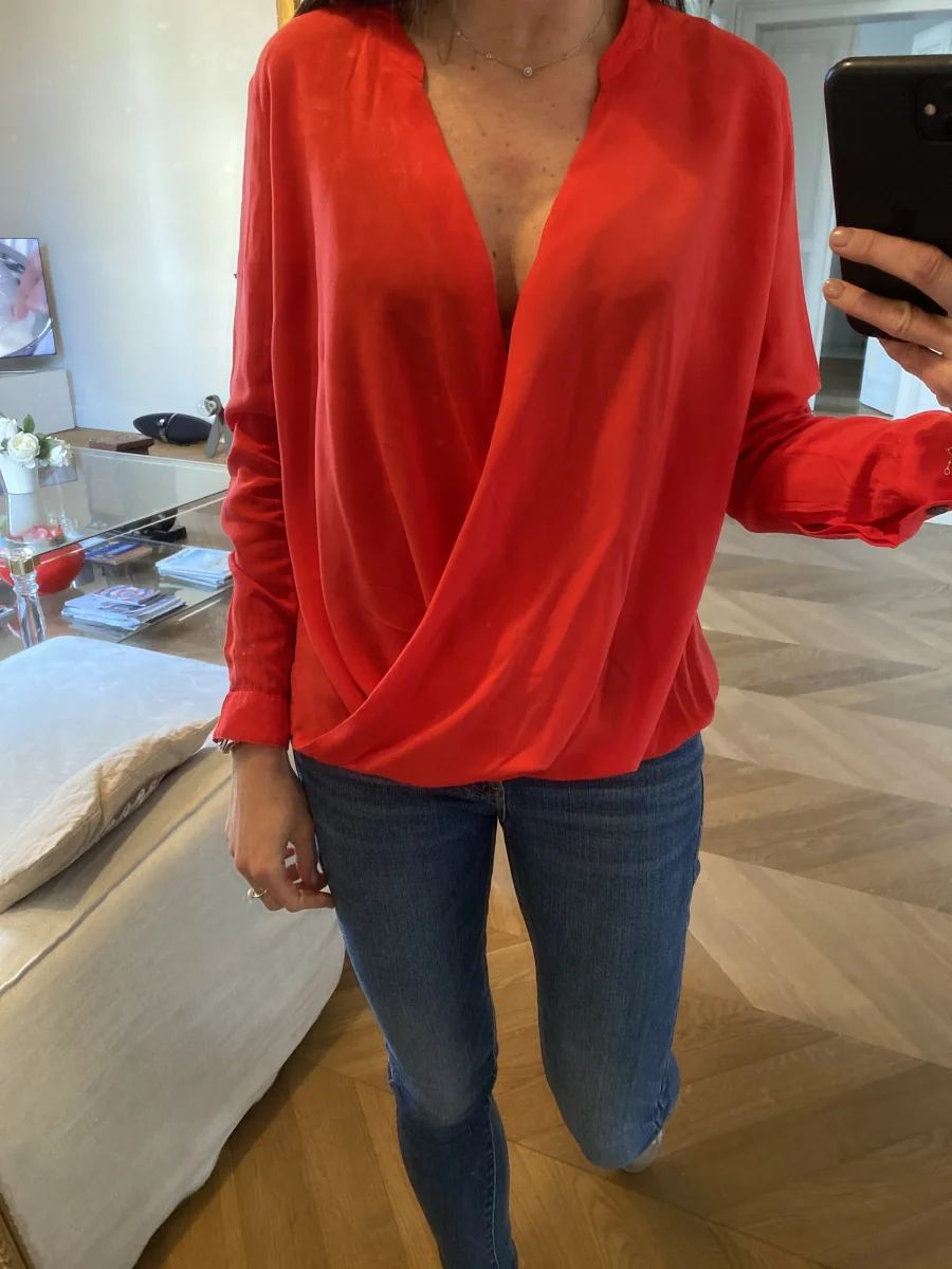 Blouse rouge The Kooples – Image 3