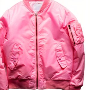 Blouson bombardier rose de style japonais pour homme