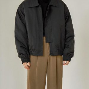 Blouson bomber homme monochrome style aviateur