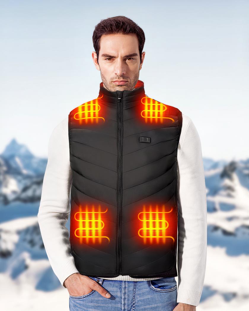 Blouson chauffant électrique USB sans manches pour homme – Image 3