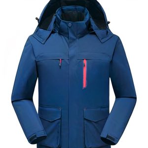 Blouson chauffant femme imperméable avec capuche recharge USB