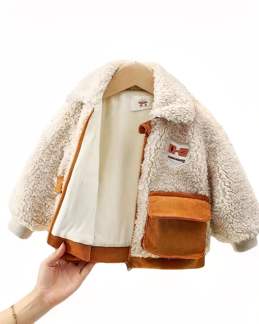 Blouson chaud fille en fausse fourrure avec poches – Image 5