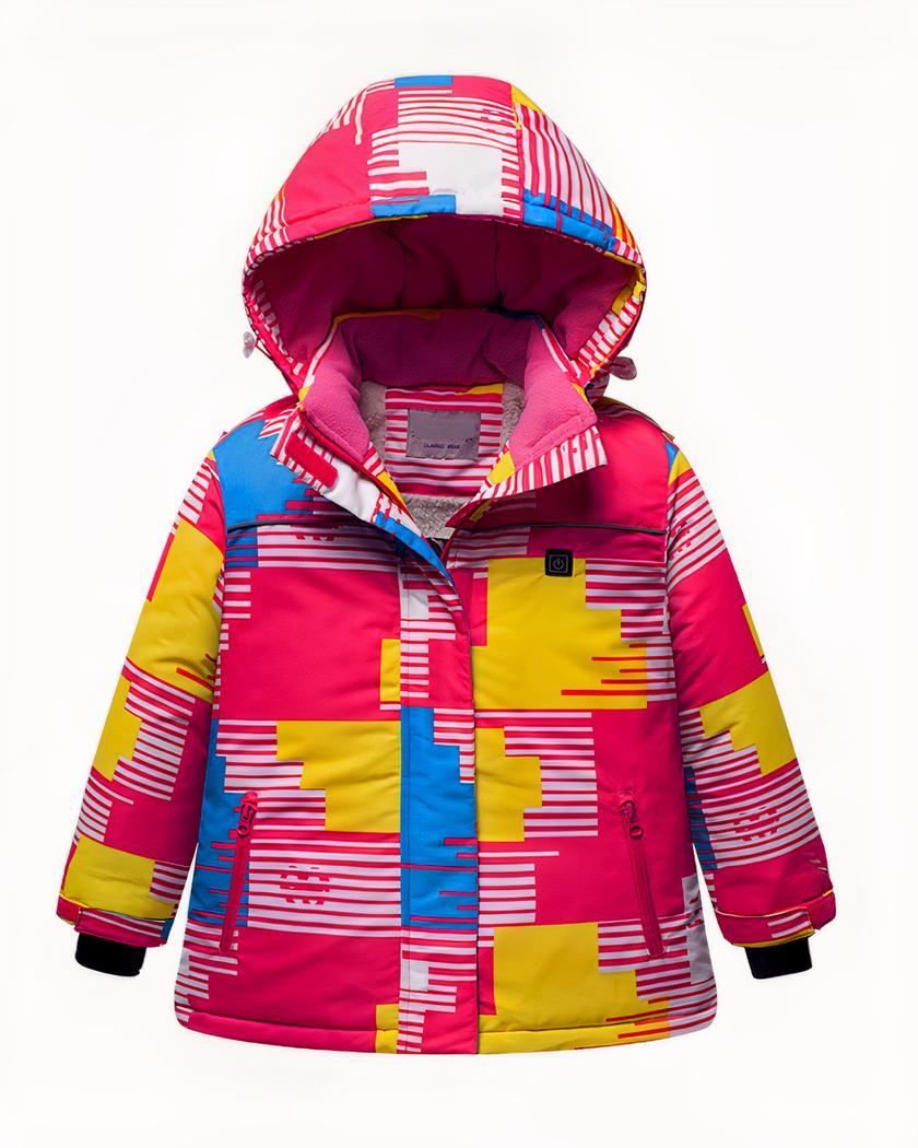 Blouson chauffant fille réglage de température avec capuche – Image 3