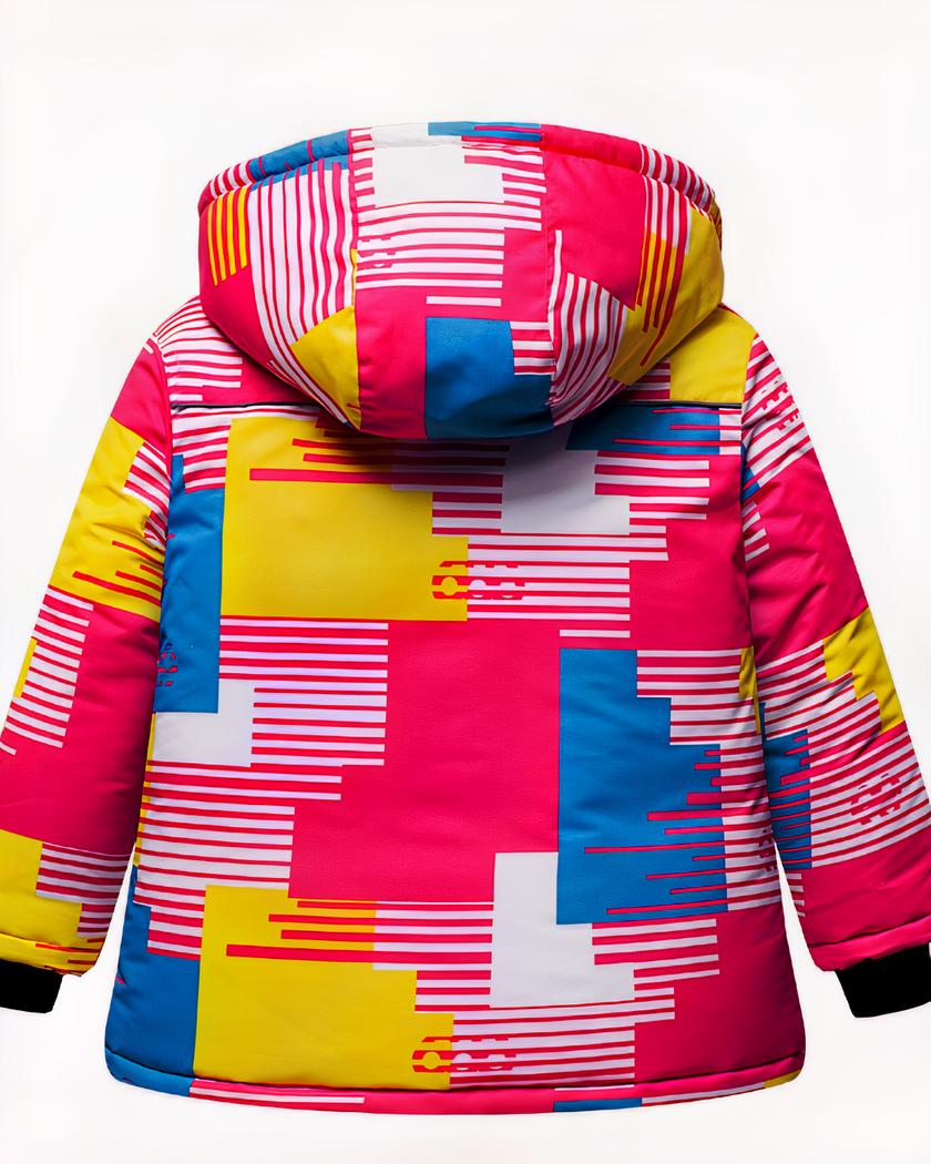 Blouson chauffant fille réglage de température avec capuche – Image 4