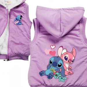 Blouson chauffant fille sans manches à capuche