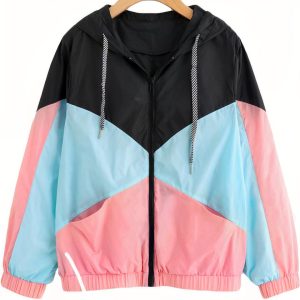 Blouson d’été coupe-vent à manches longues pour femme