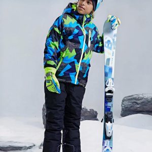 Blouson de ski coloré et confortable pour garçon