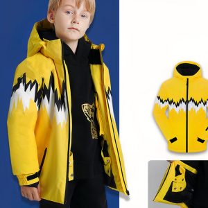 Blouson de ski imperméable et coloré pour garçon