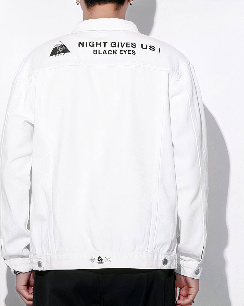 Blouson décontracté avec lettres imprimées en coton pour homme – Image 3