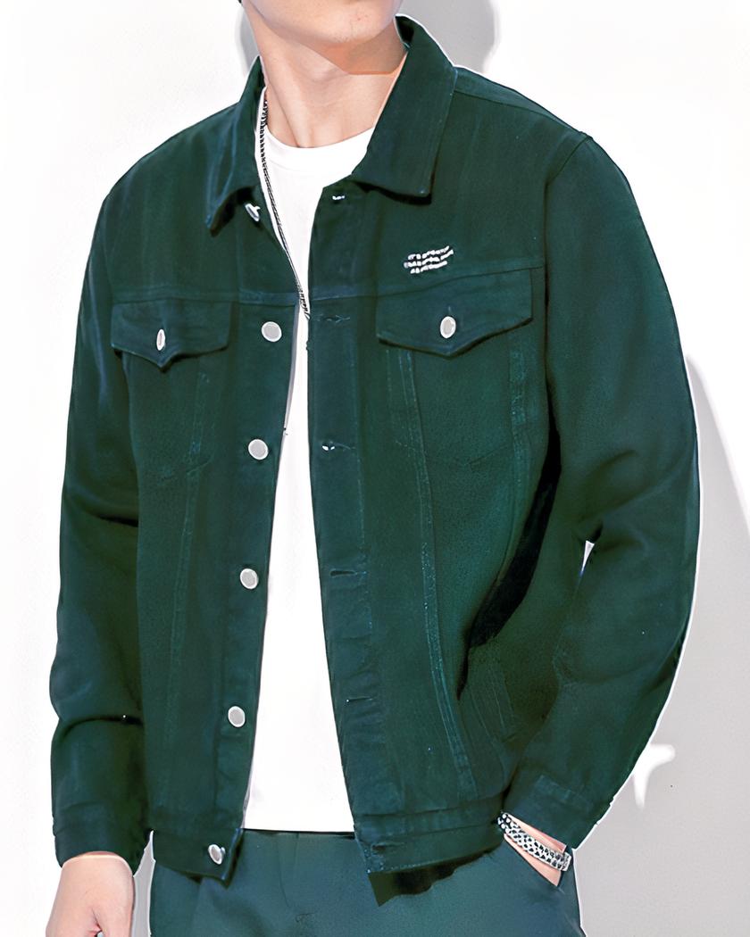 Blouson décontracté avec lettres imprimées en coton pour homme – Image 4