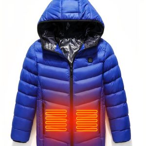 Blouson doudoune chauffante à recharge USB pour garçon