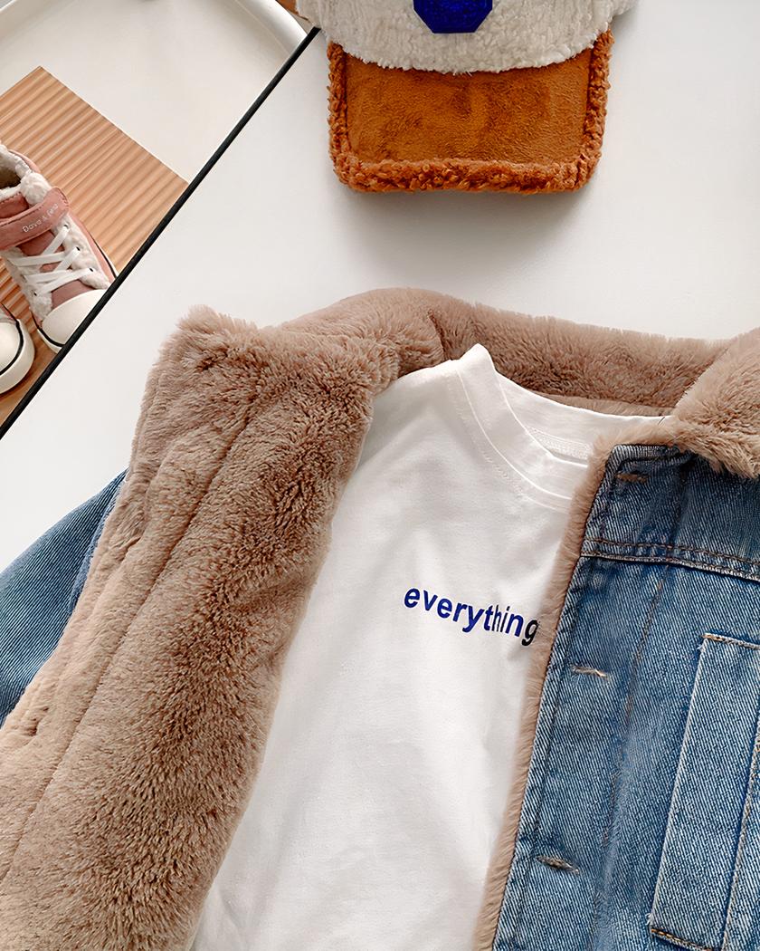 Blouson en jean doublé de fourrure pour garçon – Image 3