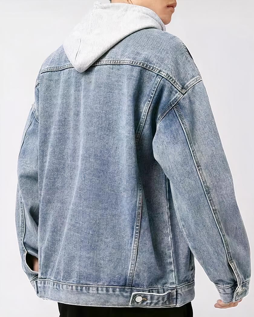 Blouson en jean homme à capuche – Image 4