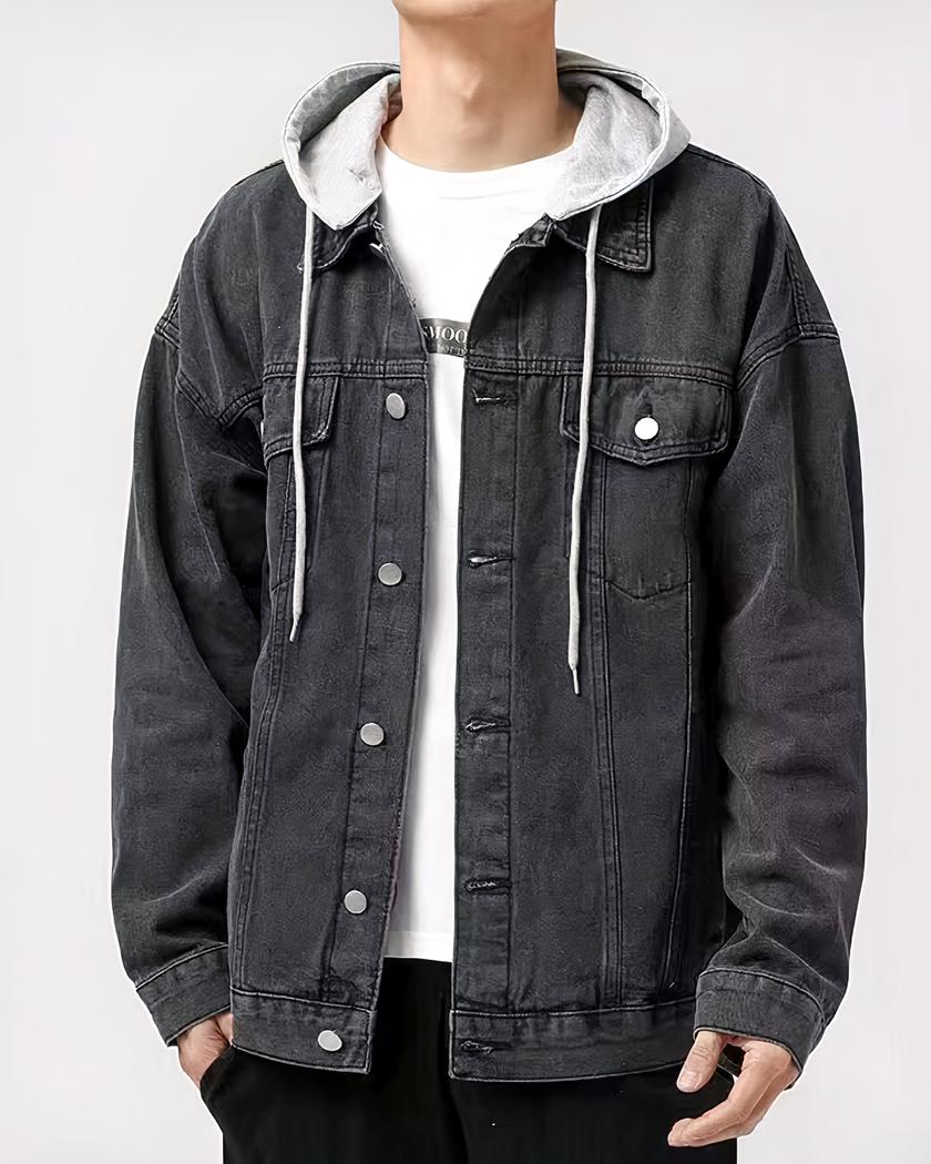 Blouson en jean homme à capuche – Image 5